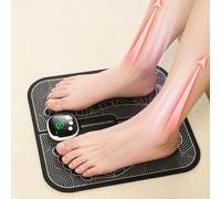 Portable Foot Massager, Electric Discomfort Relief Pad, 11.81 inches Foldable Foot Circulation Massager Machine for Home Apartment Office, Intelligent Vibrating Feet Massage Tool for Adult Elderly