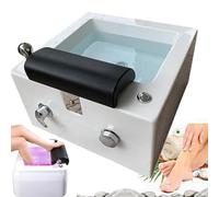Portable Foot Spa Bathtub with Adjustable Foot Pedal and LED Lights, Hot and Cold Water Function, Deep Foot Bath Spa with Automatic Drain for Home Use