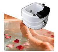 Portable Foot Spa Tub Acrylic Foot Massage Basin with LED Colorful Lights Freestanding Feet Bath Basin Adjustable Hot/Cold Water Suitable for Beauty Salons Massage Parlors and Home Use