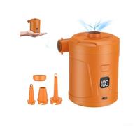 Portable for battery Air Pump ABS Body 4 Nozzles Portable for | ABS material, lightweight design, compact size 10.2x8.5x12cm, easy carry handle