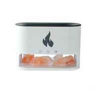 Portable For Bedroom Humidifier with Multicolor Flame Diffuser Effect, Quiet Mist Operation, Intelligent Timing and Automatic Shut off for Water Shortage (white)