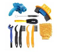 Portable for Bicycle & Motorcycle Chain Cleaner, No Removal Chain Scrubber Brush Tool Kit, Professional Maintenance for Road Bike MTB for Dirt Bike, Easy to Use(10PCS)