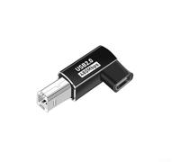 Portable for midi Converter for usb-c for Home Studio Portable(Elbow, Black)