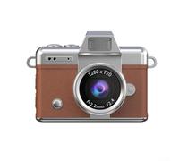 Portable For MINI Camera, For Mini Keychain Digital Camera, With 180° Flip Selfie Screen And Ultra-clear Recording, Bright Fill Light, For Personal And Outdoor Use(Brown)