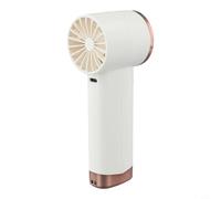 Portable for MINI Handheld Fan With LED Display 100 Speed Adjustable Rechargeable Personal Cooling Device Case For Indoor Outdoor Travel Office Home Use (Beige white)