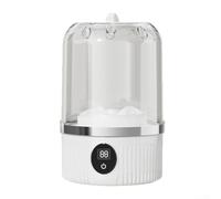 Portable for Mini Washing Machine for Delicates, Baby Clothes and Underwear, Compact Travel Laundry Cup with One-Button Operation, Energy Efficient Plastic Washer in White(White)