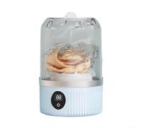 Portable for Mini Washing Machine for Delicates, Baby Clothes and Underwear, Compact Travel Laundry Cup with One-Button Operation, Energy Efficient Plastic Washer in White(Blue)