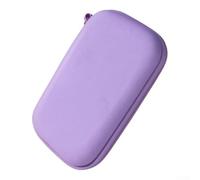 Portable for Power Bank Organizer 82g with Mesh Pocket Portable(Purple) | Shock-absorbing EVA shell, drop protection, hard exterior, 14x8x5cm size, black for pink blue purple