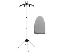 Portable For steamer Stand, Collapsible Design with Adjustable Rods for Convenient Ironing of Various Garments, Easy to Move (black)