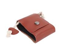 Portable Foraging Bag Compact PU Leather Canvas Pouch with Waist Clip for Camping Hiking and Outdoor Adventures (Black)
