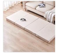 Portable Four-Fold Mattress with Washable Zippered Cover - Foldable Camping Bed Floor Futon for Travel Studio Guest Use - Comfortable & Convenient Mattress for Dorm Rooms