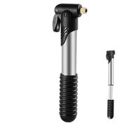 Portable Frame Pump - Professional Mini Bicycle Inflator, High Volume Air Pump, Steel Core Barrel, Reading Stick Gauge, Multisport Basketball Football Valve, Compact Cycling Accessories