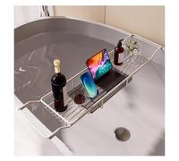 Portable Freestanding Caddy Tray Tub Shelf,Stainless Steel Over The Tub Bath Tray,for Spa or Reading Lite Style(Color11)