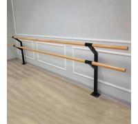 Portable Freestanding Double Ballet Wood Stretching Bar, Heavy Duty Dance Bar Support,floor Fixed Dance Bar Professional Practice Pole, Home Workout or Gym Exercise Equipment for Kids & Adults