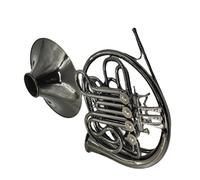 Portable French Horn B Flat Double Row Separate French Horn Instrument With Black Nickel Plating