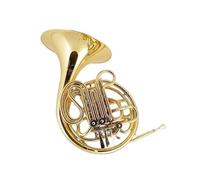 Portable French Horn B Flat French Horn Double Row Gold Lacquered
