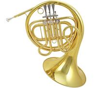 Portable French Horn Lacquered Gold F French Horn Brass Instrument
