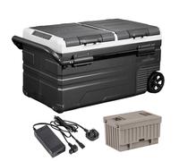 Portable Fridge Freezer/Cool Box 75L with 11.1V Battery & AC/DC 230V Adaptor - DL172