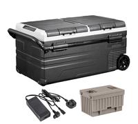 Portable Fridge Freezer/Cool Box 95L with 11.1V Battery & AC/DC 230V Adaptor - DL173