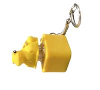 Portable Frog Charm Press Toy, Yellow ABS Desk Accessory with Sound and Light for Work Breaks, Backpack Zipper, Mobile Strap, Daily Carry Squeeze Charm Novelty Pendant Press Toy Small Hand Activity