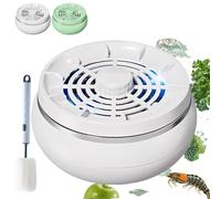 Portable Fruit and Vegetable Washing Machine, Waterproof Travel Cleaner Device for Produce Meat and Seafood, Multifunctional Kitchen Appliance Cleaner Prep Machine with Smart Modes (White)