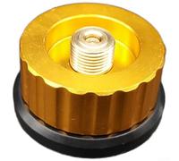 Portable Fuel Canister Adapter Featuring Automatic Fuel Shut Off And Screw In Mechanism For Secure Connection Between For Long And Flat Canisters(golden)