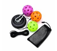 Portable Full Metal Pickleball Trainer, Rebounder with String & 3 Balls, Self Practice Training Equipment for Adults Family