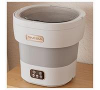 Portable fully automatic washing machine, ultra-quiet compact mini washing machine, a handy little gadget for those who don't like doing laundry, ideal for underwear,Grey,30.5 × 30.5 × 30.5 cm
