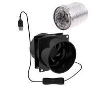 Portable Fume Extractor Fan, Smoke Diffuser, USB Solder Fume Absorber ESD Fume Exhaust Fan for Air Circulation (Fan plus 1m pipe)