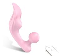 Portable G-Spot Vibrator with Remote Control with 9 Vibration Modes Silent Massager for Vagina, Nipple Clitoris Stimulator Female Butt Plug Oral Sex Toys,B