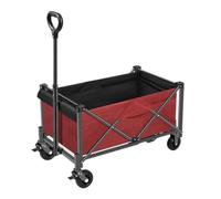Portable Garden Cart, Foldable Outdoor Camping Trolley, Blue Picnic & Shopping Pull Cart, Lightweight Mini Garden Wagon for BBQ & Outdoor Activities