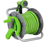 Portable Garden Hose Reel with 15M Hose Kit, for Car Washing, Flowers and Plants Watering,Professional Garden Hose Reel Free Standing