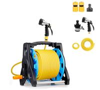Portable Garden Hose Reel with 360 Foldable Handle, High Pressure Water Hose Cart for Wall Mounted Storage, Ideal for Cleaning, Irrigation, and Car Wash