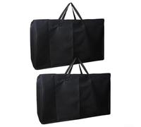 Portable Garden Seat Cushion Storage Bag Extra Large 600D Polyester Foldable Carrier for Patio Chairs Camping Gear 105x73x28cm(2pcs)