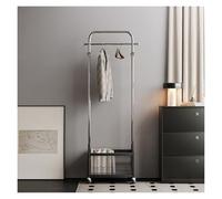 Portable Garment Rack with Wheels for Hanging Clothes, Durable Metal Frame for Easy Mobility and Storage