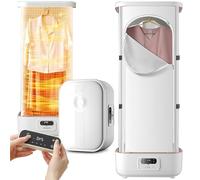 Portable Garment Steamer and Dryer with Steam Ironing Function, Compact Foldable Design for Quick Drying and Wrinkle Removal in Home Use