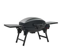 vidaXL Portable Gas BBQ Grill with Cooking Zone Black Freestanding Barbecue