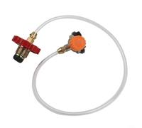 Portable Gas Connection System for CB Canisters Featuring Secure Fit and Leak Resistant Design Elements (red)