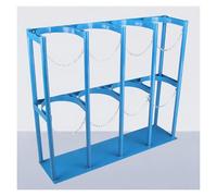 Portable Gas Cylinder Storage Rack for 40L, Floor-Mounted Acetylene Tank Holder with Safety Chain & Screws, Stand Suitable for Factories(L 120cm/47.2in)