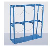Portable Gas Cylinder Storage Rack for 40L, Floor-Mounted Acetylene Tank Holder with Safety Chain & Screws, Stand Suitable for Factories(L 90cm/35.4in)