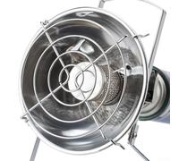 Portable Gas Heater, 1.0KW Silver, Outdoor Propane Butane Warmer, High Efficiency Heating, Compact Stainless Steel Design, Camping Travel Hiking
