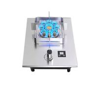 Portable Gas Stove 1 Burner,Stainless Steel Cooker,5.2KW 9-cavity High-fire Timer,LPG/NG Source Compatible with Flameout Protection,for Outdoor Emergency Cooking(NG)