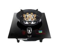 Portable Gas Stove - 5.2kW Single Burner Gas Stove Tempered Glass Cast Iron Pot Holder, Suitable For Caravan Black Glass Freestanding Stove Camping Outdoor(LPG)