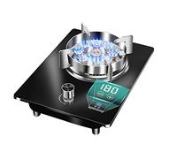 Portable Gas Stove 7.2KW 9 Cavity Timed High Fire, Cast Iron Pot Holder, Flame Protection To Prevent Gas Leakage, LPG/Natural Gas Kit(Black,LPG)