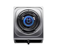 Portable Gas Stove, Single Burner Gas Cooker, Stainless Steel Catering 4.0KW Indoor Regulators, Gas/LP Gas Conversion Stove, with Flameout Protection(NG)