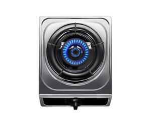 Portable Gas Stove, Single Burner Gas Cooker, Stainless Steel Catering 4.0KW Indoor Regulators, Gas/LP Gas Conversion Stove, with Flameout Protection(NG)
