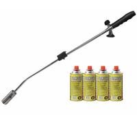 Bernzomatic Gas Weed Burner Portable with 4 x Gas Canisters