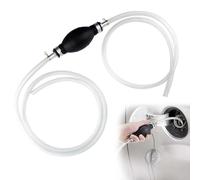 Portable Gasoline Transfer Fuel Syphon Pump Kit - Quick Liquid Transfer with 2 PVC Hoses - Ideal for Car, Boat, Aquariums
