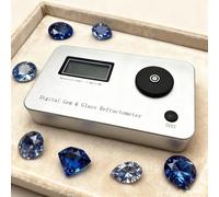Portable Gem Refractometer, LCD Display, 1.300-3.000 RI, 0.001 Accuracy, 700mAh Battery, for Identifying Various Gemstones