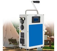 Portable Generator Power Supply, Hand Crank USB Charger, 340Wh Battery for Camping Off-Grid Emergency, Outdoor Smartphone Charger, 3-6 Hours Charge